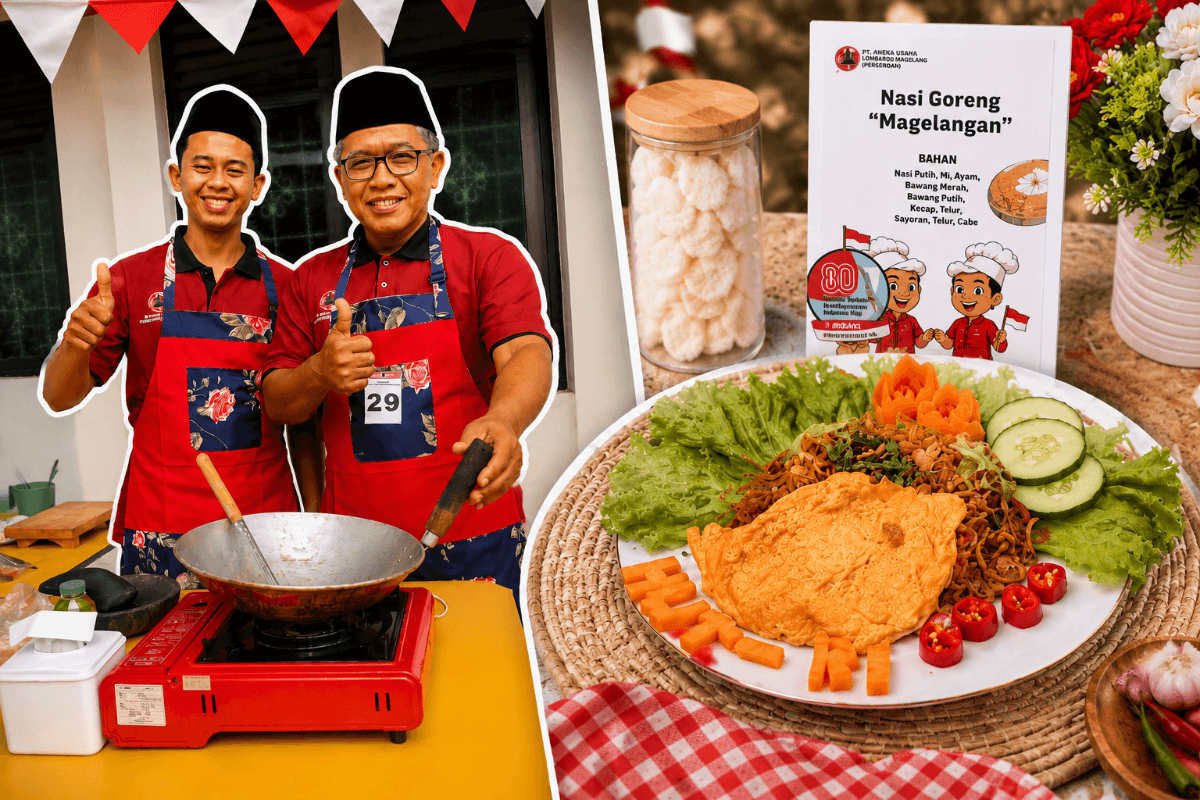 Kompak dan Kreatif, PT Aneka Usaha Ramaikan Lomba Masak Nasi Goreng "Magelangan" di Setda Magelang